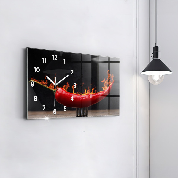 Horizontale Uhr Peperoni-Schote