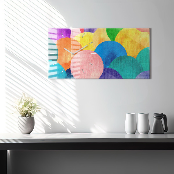 Horizontale Uhr mit motiv Abstrakte Kreise