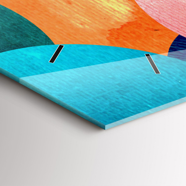 Horizontale Uhr mit motiv Abstrakte Kreise