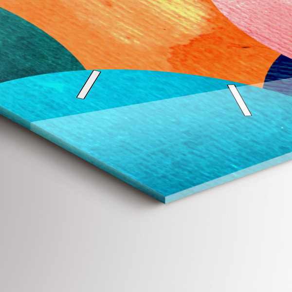 Horizontale Uhr mit motiv Abstrakte Kreise