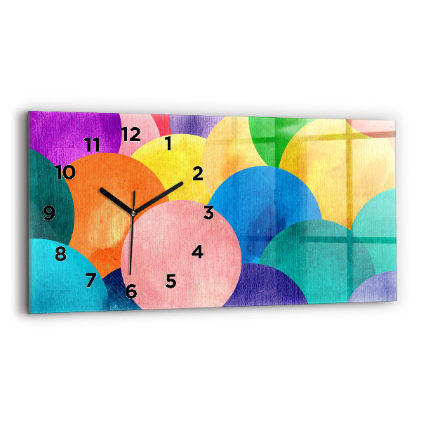 Horizontale Uhr mit motiv Abstrakte Kreise