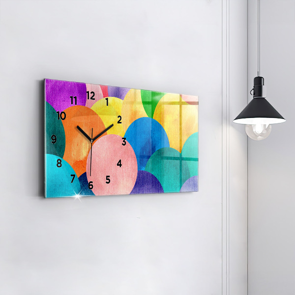 Horizontale Uhr mit motiv Abstrakte Kreise