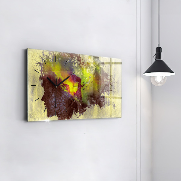 Horizontale Uhr mit motiv Frau im Wald