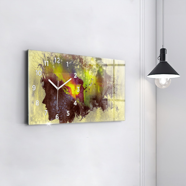 Horizontale Uhr mit motiv Frau im Wald