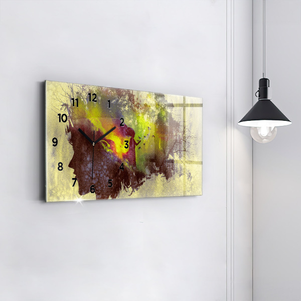 Horizontale Uhr mit motiv Frau im Wald