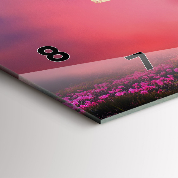 Horizontale Uhr mit motiv Vogelhaus