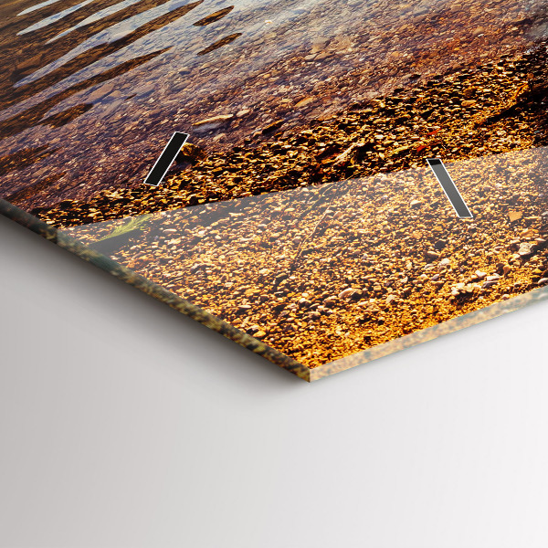 Horizontale Uhr mit motiv Blick auf den See