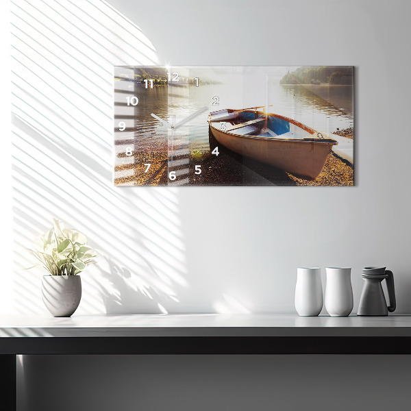 Horizontale Uhr mit motiv Blick auf den See