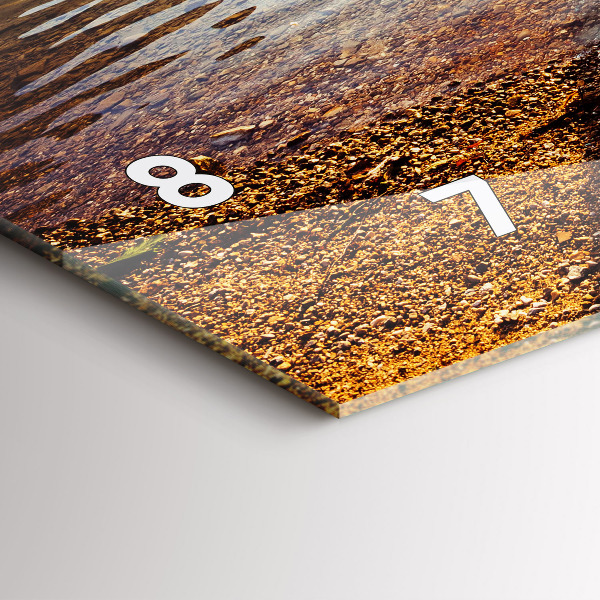 Horizontale Uhr mit motiv Blick auf den See