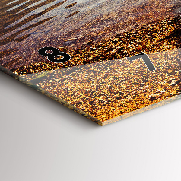 Horizontale Uhr mit motiv Blick auf den See