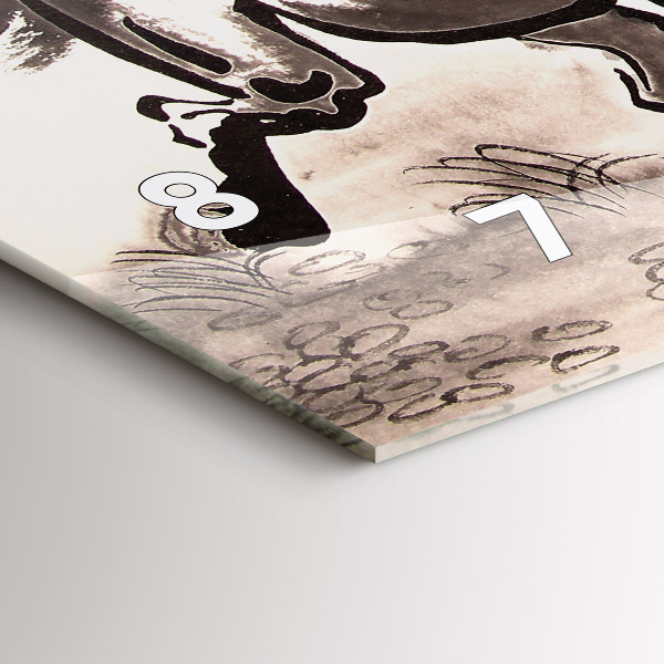 Horizontale Uhr Galoppierende Pferde