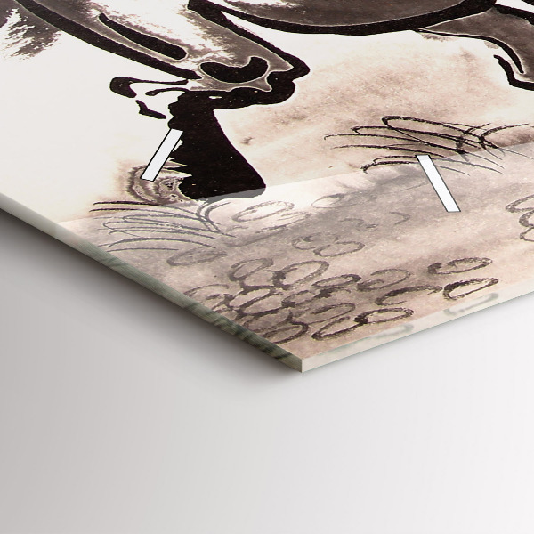 Horizontale Uhr Galoppierende Pferde