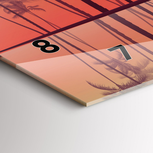 Horizontale Uhr Tropische Palmen