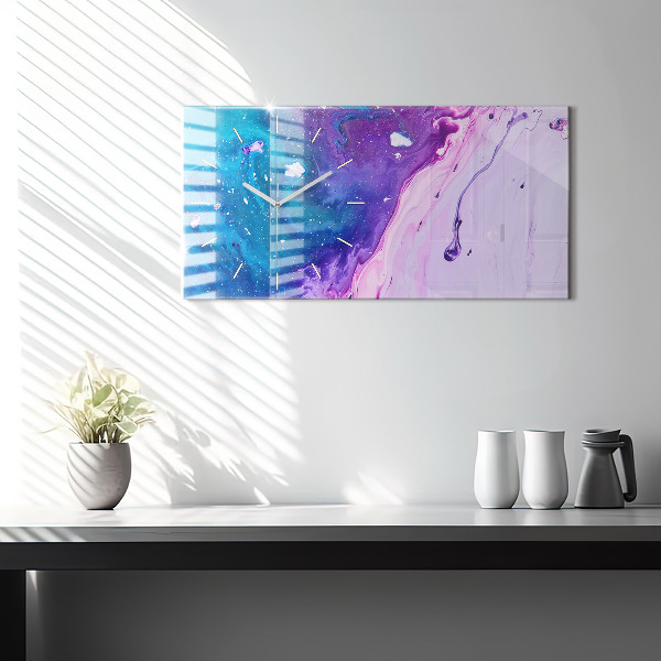 Horizontale Uhr Bunter Hintergrund