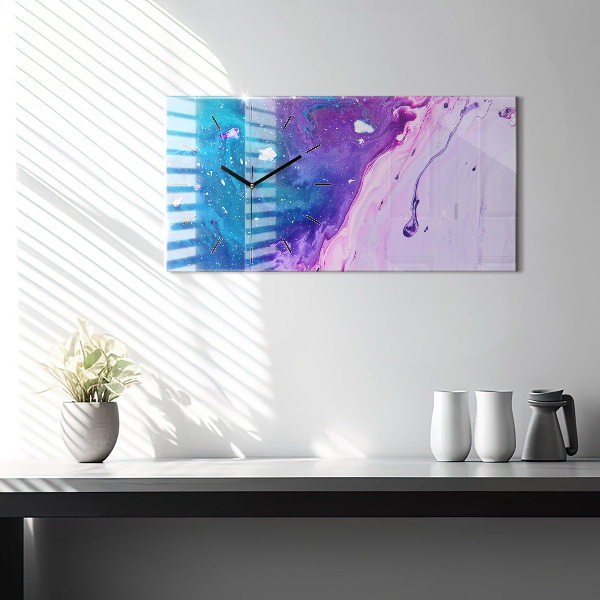 Horizontale Uhr Bunter Hintergrund