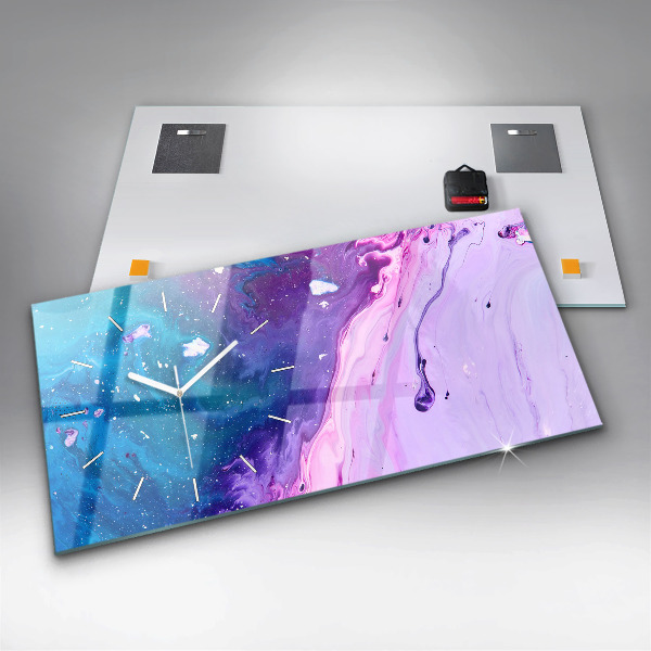 Horizontale Uhr Bunter Hintergrund