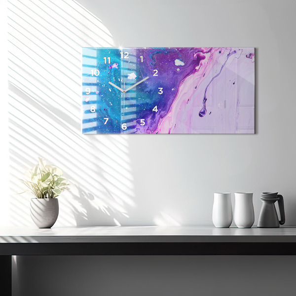 Horizontale Uhr Bunter Hintergrund