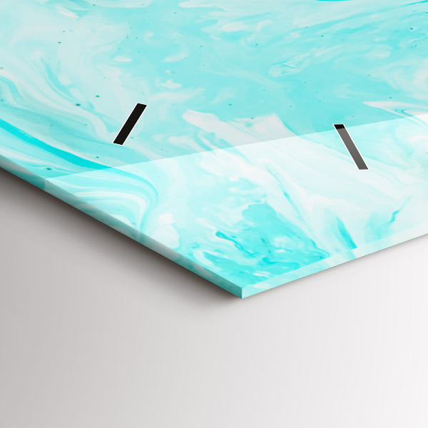 Horizontale Uhr Blaue Abstraktion