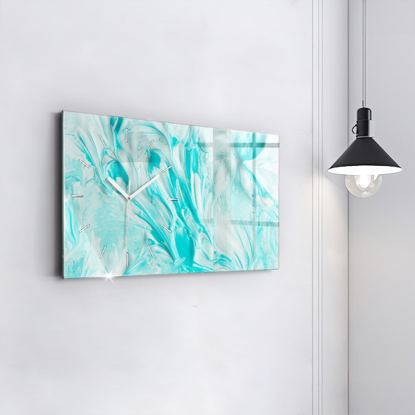 Horizontale Uhr Blaue Abstraktion