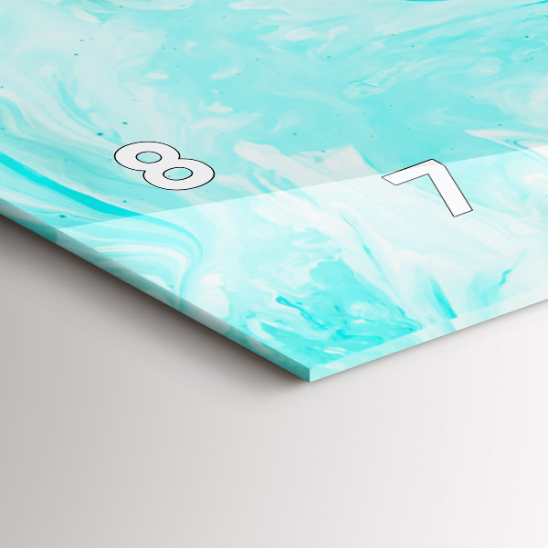 Horizontale Uhr Blaue Abstraktion