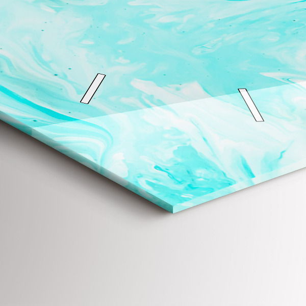 Horizontale Uhr Blaue Abstraktion