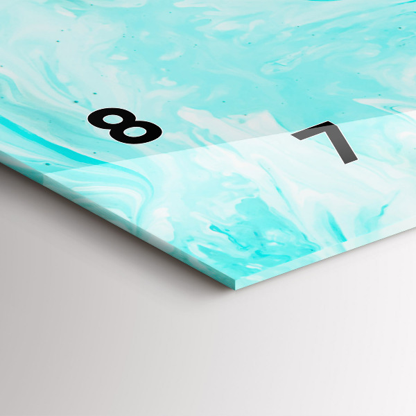 Horizontale Uhr Blaue Abstraktion