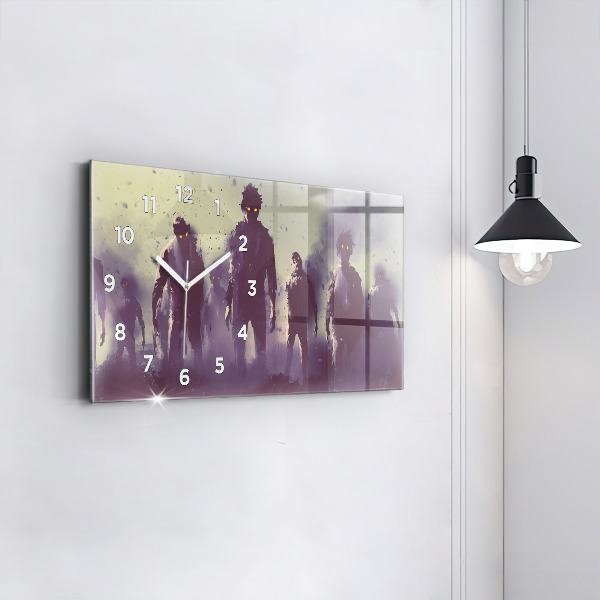 Horizontale Uhr mit motiv Zombie bei Nacht - Halloween