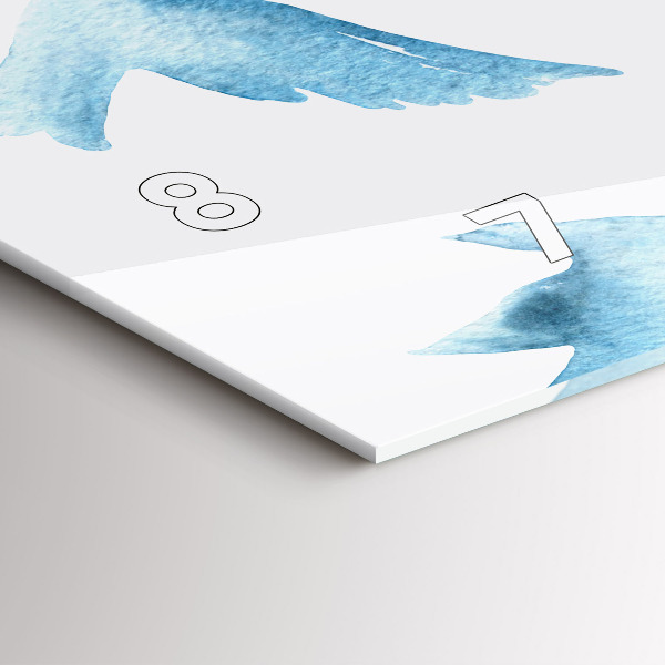 Horizontale Uhr Fliegende blaue Vögel