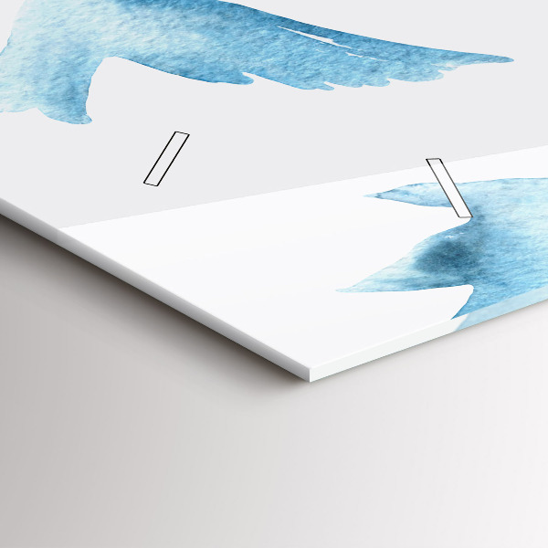 Horizontale Uhr Fliegende blaue Vögel