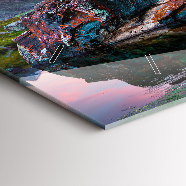 Horizontale Uhr mit motiv Stellisee Matterhorn