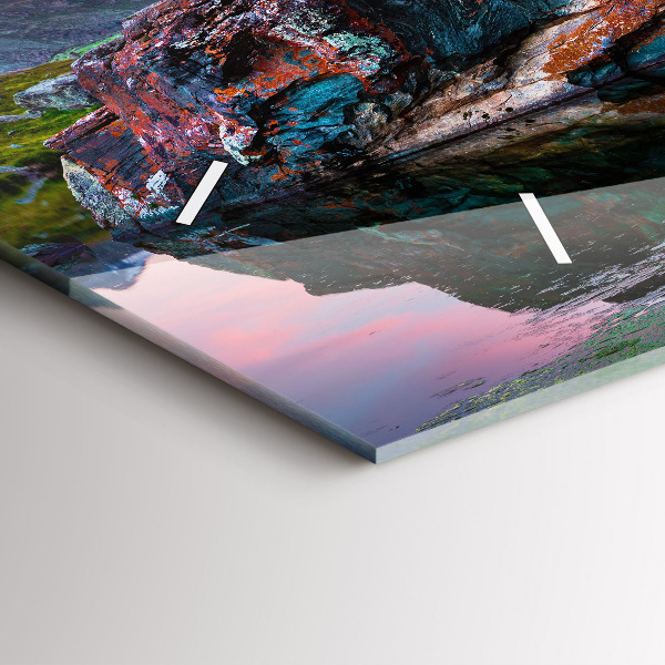 Horizontale Uhr mit motiv Stellisee Matterhorn