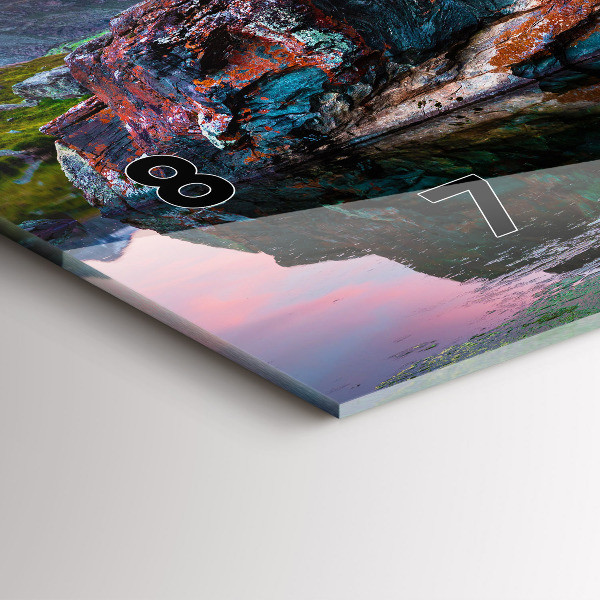 Horizontale Uhr mit motiv Stellisee Matterhorn