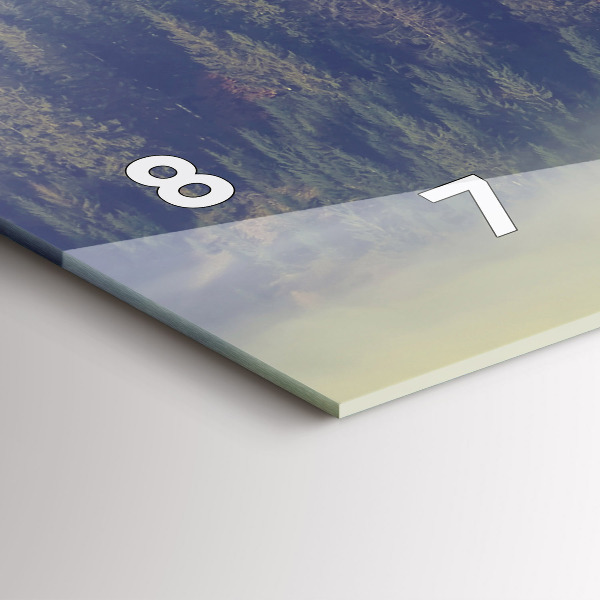 Horizontale Uhr mit motiv Nebliger Wald Adler