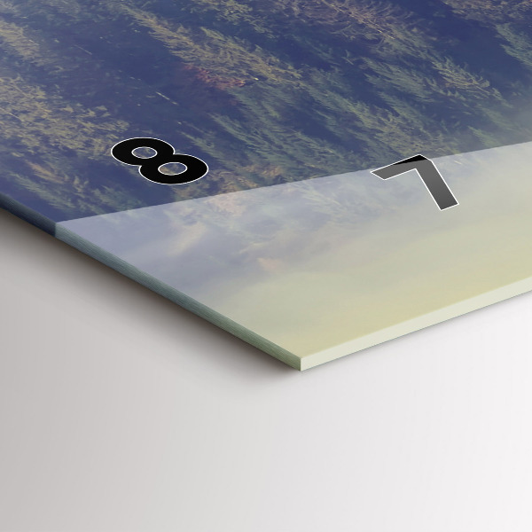 Horizontale Uhr mit motiv Nebliger Wald Adler