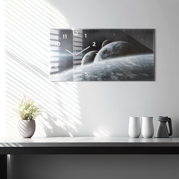 Horizontale Uhr mit motiv Kosmos Planeten