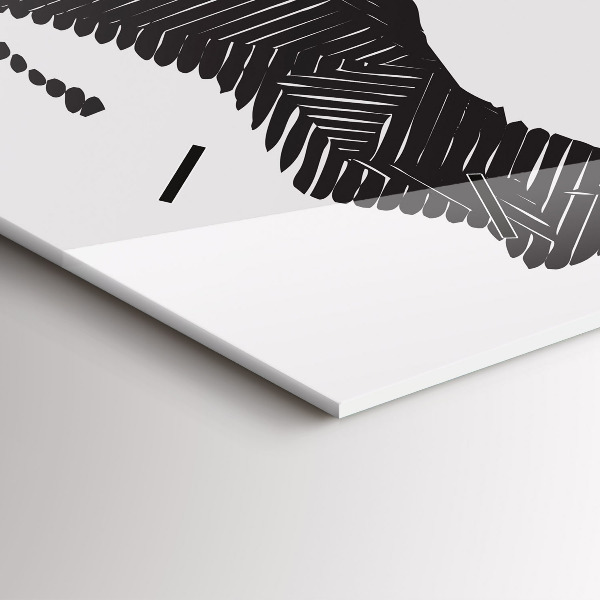 Horizontale Uhr mit motiv Rhinozeros Linienkunst