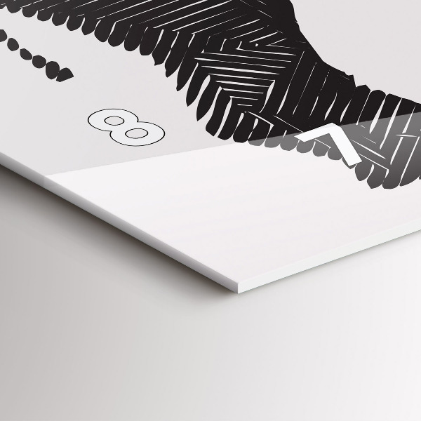 Horizontale Uhr mit motiv Rhinozeros Linienkunst