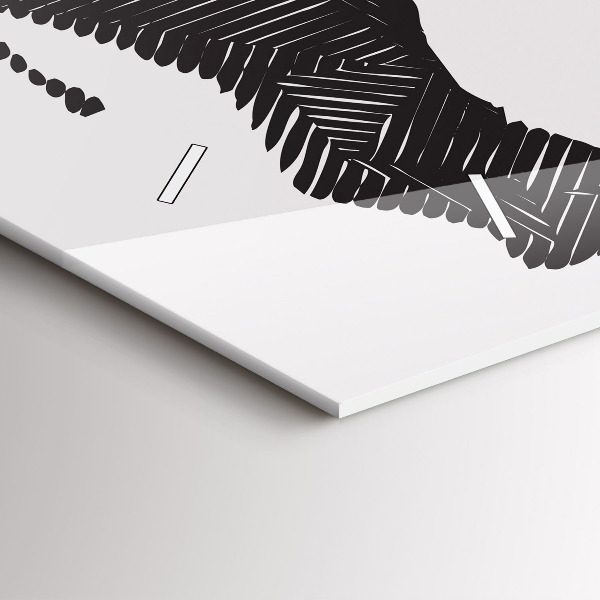 Horizontale Uhr mit motiv Rhinozeros Linienkunst