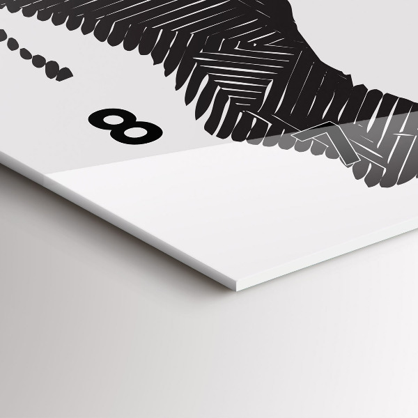 Horizontale Uhr mit motiv Rhinozeros Linienkunst