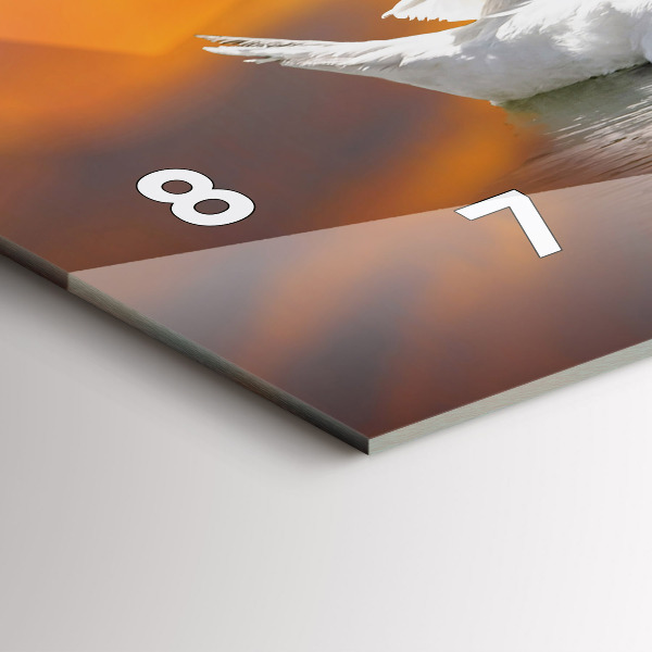 Horizontale Uhr Verliebte Schwäne