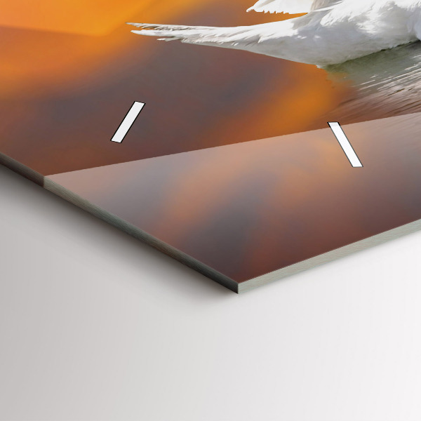 Horizontale Uhr Verliebte Schwäne