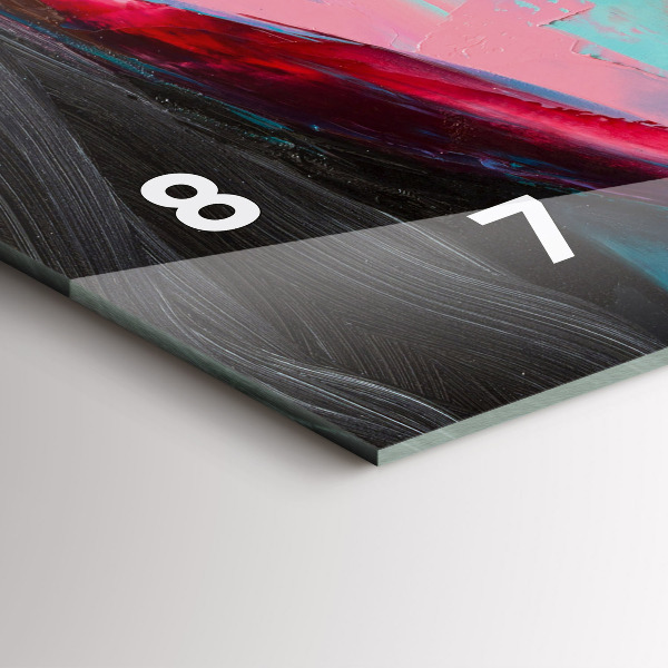 Horizontale Uhr mit motiv Farbiges Gesicht einer Frau