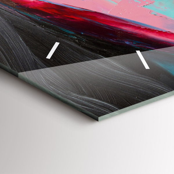 Horizontale Uhr mit motiv Farbiges Gesicht einer Frau