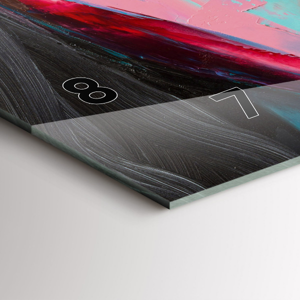 Horizontale Uhr mit motiv Farbiges Gesicht einer Frau