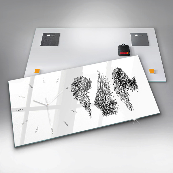 Horizontale Uhr mit motiv Flügel eines Engels