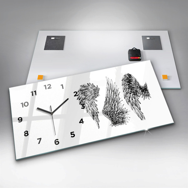 Horizontale Uhr mit motiv Flügel eines Engels