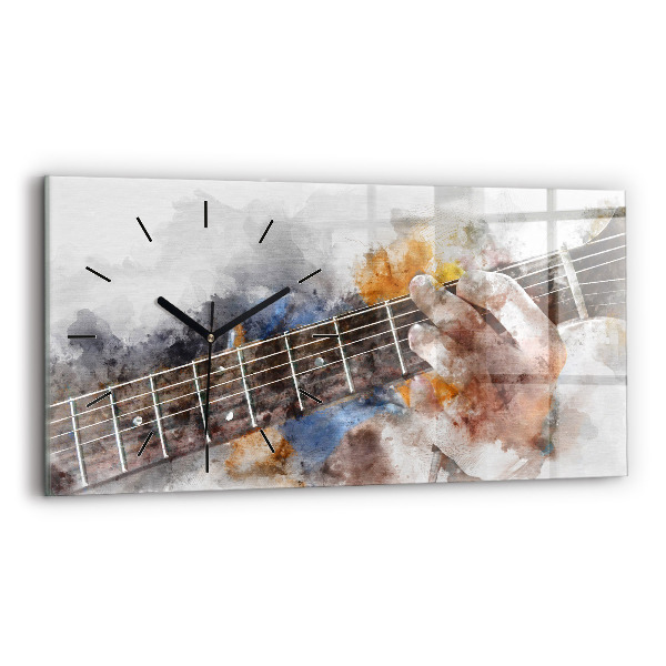 Horizontale Uhr mit motiv Gitarre