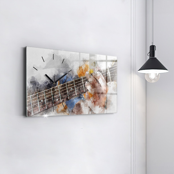 Horizontale Uhr mit motiv Gitarre