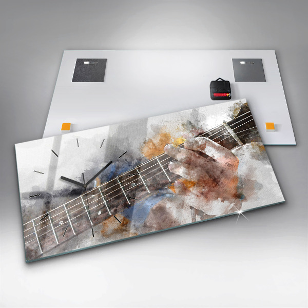 Horizontale Uhr mit motiv Gitarre