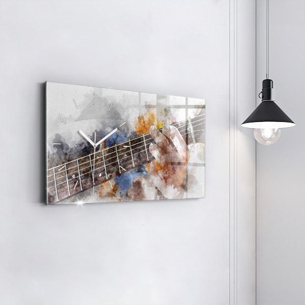 Horizontale Uhr mit motiv Gitarre
